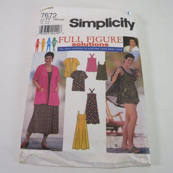 simplicity 7672 Mary Duffy jacket, sundress, cover up sewing pattern - Picture 2 of 12